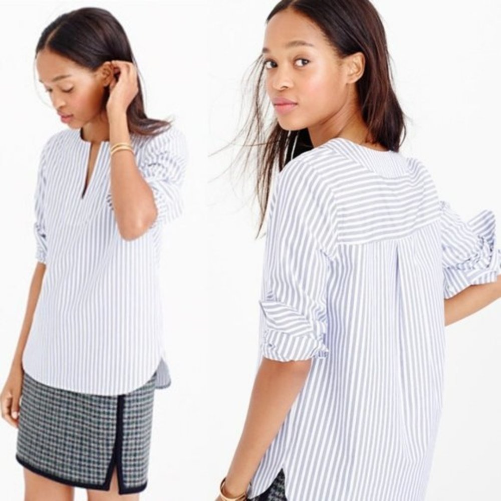 J. Crew Tailored Popover Shirt in Stripe